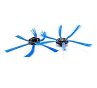 vhbw 2x brosse latérale de rechange compatible avec Philips Smartpro Active FC8810 robot aspirateur - lot de brosses de nettoyage, noir/bleu