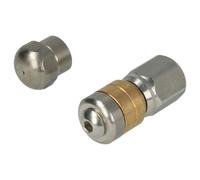 vhbw 2x buses nettoyeur tuyaux pour jet haute pression - filetage 1/8", Rotatif + fixe