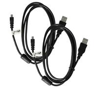 vhbw 2x Câble de données USB compatible avec Panasonic NV-GS80, NV-GS90 appareil photo - Cordon adaptateur, 150 cm