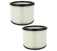 vhbw 2x Cartouche filtrante compatible avec Metabo ASA 30 L PC Inox, 25 L PC aspirateur - Filtre pour particules fines, papier