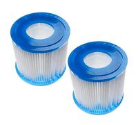 vhbw 2x Cartouche filtrante type VII compatible avec Bestway Lay-Z-Spa Hawaii, Miami, Monaco spa, bain à remous - Filtre de rechange, blanc / bleu