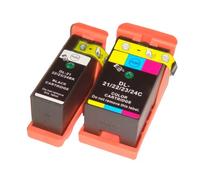 vhbw 2X Cartouches Compatible avec Dell V515, V313W, V715, V515W, P513, V715W, P713, P513W, P713W, V313 imprimante - Remplacement pour 21, 22, 23, 24