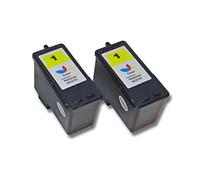 vhbw 2X Cartouches Compatible avec Lexmark X2450, X2470, X2330, X2350, X2310, X2315, X3480, Z730, X3450, X3470 imprimante - CMY
