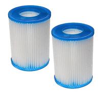 vhbw 2X Cartouches filtrantes Compatible avec Bestway Flowclear 2.006 l/h, 3.028 l/h Piscine Pompe de Filtration, Filtre à Eau Bleu/Blanc