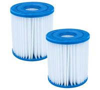 vhbw 2X Cartouches filtrantes Compatible avec Intex 28601, 28601EG | pour 28201EH Metal Frame Pool piscine pompe de filtration, filtre à eau blanc / bleu