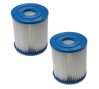 vhbw 2X Cartouches filtrantes Compatible avec Intex Krystal Clear M1, Krystal Clear M2 Piscine Pompe de Filtration, Filtre à Eau Bleu/Blanc