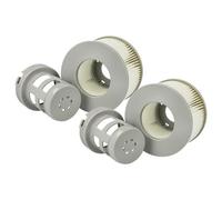 vhbw 2x Cartouches filtrantes compatible avec MSpa Starry piscine pompe de filtration, filtre à eau gris / blanc