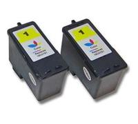 vhbw 2X Cartouches Compatible avec Lexmark X2450, X2470, X2330, X2350, X2310, X2315, X3480, Z730, X3450, X3470 imprimante - CMY