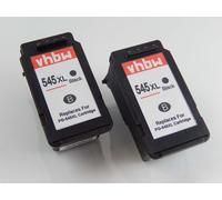 vhbw 2x Refill cartouche pour imprimante en lot pour Canon Pixma MG2455, MG2550, MG2555, MG2900, MG2950, MX495 comme PG-545, PG-545XL.