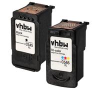 vhbw 2x cartouches rechargée pour Canon Pixma MG3053, MX494, TR4550, TR4551, TS205, TS302, MX495 imprimante - Set noir, CMY