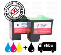 vhbw 2x cartouches rechargée pour Compaq IJ650 imprimante - Set noir, CMY