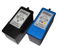 vhbw 2X Cartouches rechargée pour Lexmark X3630, X3650, X3690, X4630, X4650, X5650, X5690, X6650 imprimante - Set Noir, CMY