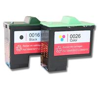 vhbw 2X Cartouches rechargée pour Lexmark z514, z515, z516, z517, z601, z602, z603, Z520, Z600, Z604 imprimante - Set Noir, CMY