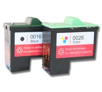 vhbw 2x cartouches rechargée pour Lexmark z819 imprimante - Set noir, CMY