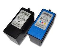 vhbw 2x cartouches remplacement pour Lexmark 18C2170E, 18C2180E, 36, 36A, 36XL, 37, 37A, 37XL - Set noir, CMY G