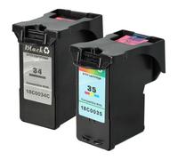 vhbw 2X Cartouches Remplacement pour Lexmark 34, 35, 32, 33, 18C0032, 18C0033, 18C0034, 18C0035 pour imprimante