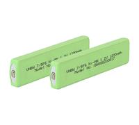 vhbw 2x Cellules de batterie remplacement pour Panasonic HHF-AZ09, HHF-AZ01T pour baladeur CD, MiniDisc (1100mAh, 1,2V, NiMH), bouton Top, 7/5F6