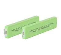 vhbw 2X Cellules de Batterie Remplacement pour Panasonic RP-BP62 pour baladeur CD, MiniDisc (1100mAh, 1,2V, NiMH), Bouton Top, 7/5F6