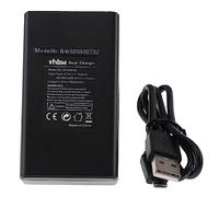 vhbw 2X Chargeur Micro-USB + USB-C Double Compatible avec Insta360 CINOSBT/A, CINOSBT pour caméra Action-cam + câble Micro-USB + témoin de Charge