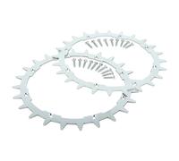 vhbw 2x Crampon compatible avec Gardena R40li, R50Li, R38Li, R45Li, R70Li robot tondeuse - acier inox, 24 dents, vis incluses