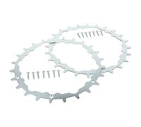 vhbw 2x Crampon compatible avec Gardena SILENO city 300, 250 Smart, 400, 250 robot tondeuse - acier inox, 24 dents, vis incluses