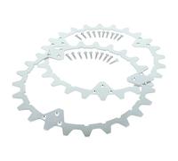 vhbw 2x Crampon compatible avec Husqvarna Automower 450X, 550 robot tondeuse - acier inox, 24 dents, vis incluses