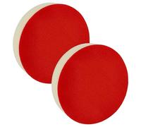 vhbw 2X Eponge de Polissage Compatible avec Dewalt ponceuses excentriques et à Vibration - 13 cm diam. de Travail, Rouge, Blanc