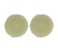 vhbw 2x Eponge de polissage remplacement pour Bosch 2609256049 pour ponceuses excentriques et à vibration - 12,5 cm diam. de travail, beige