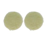 vhbw 2x Eponge de polissage remplacement pour Bosch 2609256049 pour ponceuses excentriques et à vibration - 12,5 cm diam. de travail, beige
