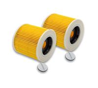 vhbw 2x filtre à cartouches pour aspirateur robot aspirateur multi-usages Kärcher A 2234 pt, A 2236 X pt, A 2251 Me F1, A 2254 Me, A 2534 pt