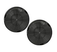 vhbw 2x Filtre à charbon actif compatible avec Ariston HD 6, HD 9, HE 60, HE 90, HM 12, HM 9, HR 12, HR 9, HR 91, HT 9, XH 9 hotte aspirante - 19,6 c