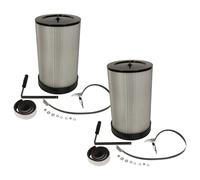 vhbw 2x Filtre à particules fines compatible avec Scheppach Woova 2, 3 centrale d'aspiration - particules fines avec brosses de nettoyage