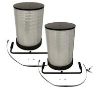 vhbw 2x Filtre à particules fines remplacement pour HBM 7427-E (Model 1) pour centrale d'aspiration - particules fines avec brosses de nettoyage