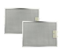 vhbw 2x Filtre anti-graisse compatible avec AEG DUB 1610 W 94215056500, DUB 1610 M 94215056400 hotte de cuisine - 38 x 28,3 x 0,9 cm, métal