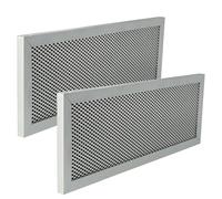 vhbw 2x Filtre anti-graisse compatible avec Klarstein High Line 10033053, 10033054 hotte de cuisine, charbon actif, aluminium