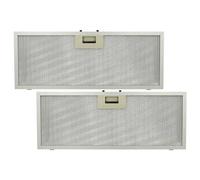 vhbw 2x Filtre anti-graisse compatible avec Whirlpool AKR 769, AKR 605, AKR 606, AKR 608, AKR 650 hotte de cuisine - 45,9 x 17,7 x 0,85 cm, métal