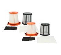 vhbw 2x filtre compatible avec AEG Viva Flash AE 7355 aspirateur - filtre HEPA, filtre protection moteur, microfiltre noir/orange/blanc
