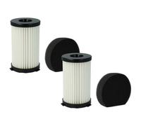 vhbw 2x filtre compatible avec Ariete Scopa Handy, Handy Force 2761 Ram aspirateur - filtre HEPA noir / blanc