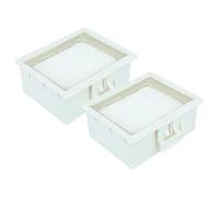 vhbw 2x filtre compatible avec Bosch BSGL32030/03, BSGL32222/03, BSGL32115/03, BSGL32125/03 aspirateur - filtre d'évacuation HEPA blanc