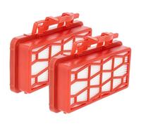 vhbw 2x filtre compatible avec Dirt Devil Infinity Rebel 52, 54, DD5501, DD5254, 50, DD5254-01, DD5500 aspirateur - filtre HEPA blanc/rouge