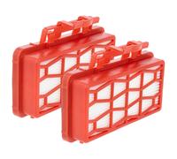 vhbw 2x filtre compatible avec Dirt Devil Multicyclone DD5254-01, rebel54HFC aspirateur - filtre HEPA blanc / rouge