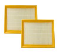 vhbw 2x filtre compatible avec Lidl Parkside PPWD 30 A1 aspirateur - filtre HEPA jaune / blanc