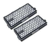 vhbw 2x filtre compatible avec Miele Opak, Omnia Silence Plus, ROSSO, Red Velvet, RELAX aspirateur - filtre à charbon actif HEPA noir / blanc