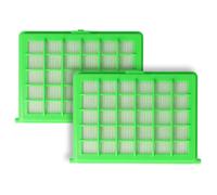 vhbw 2x filtre compatible avec Rowenta Compacteo Upgrade, Compacteo Ergo, CP 0049260 P PL aspirateur - filtre HEPA blanc / vert