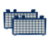 vhbw 2x filtre compatible avec Rowenta X-Trem Power Cyclonic RO6265, RO6252, RO6262, RO6245pa/410 aspirateur - filtre HEPA blanc/bleu