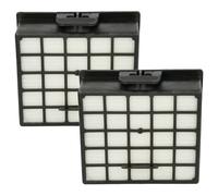 vhbw 2x filtre compatible avec Siemens VSX 32500/02, VSX 32500/03, VSX 32100/02, VSX 32500/01 aspirateur - filtre HEPA noir / blanc