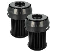 vhbw 2x filtre plissé compatible avec Bosch PWR 180 CE aspirateur - noir, nettoyable
