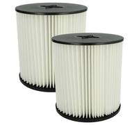 vhbw 2x filtre plissé compatible avec Dirt Devil Platinum Force 390, 499e, 590, 599e, 599e-C, 690, 1099e aspirateur - noir / blanc