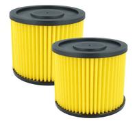 vhbw 2x filtre plissé compatible avec Einhell TH-VC 1815, TE-VC 36/25, TH-VC 1250 S, TE-VC 36/30, TE-VC 2340 SAC aspirateur - jaune