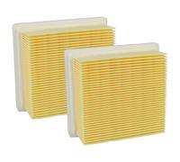vhbw 2x filtre plissé compatible avec Flex VC 2 L Hip 18-EC aspirateur à sec/humide - blanc / jaune 3000 cm²